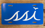 Royal blue with White License plate Car Tag
