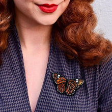 Load image into Gallery viewer, Erstwilder - Prince of Orange Monarch Butterfly Brooch 2020 - 20th Century Artifacts