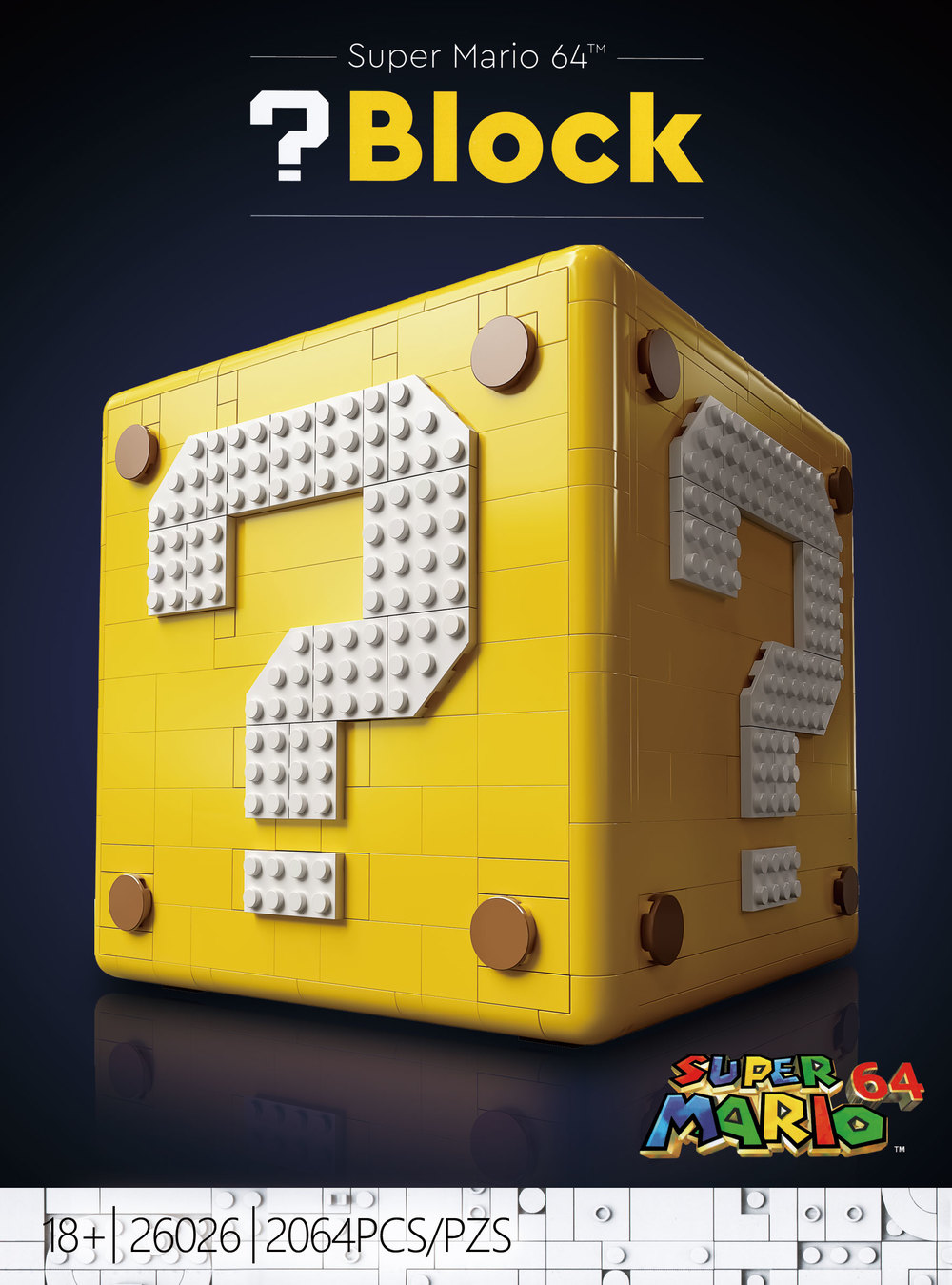 lego super mario 64 question mark block