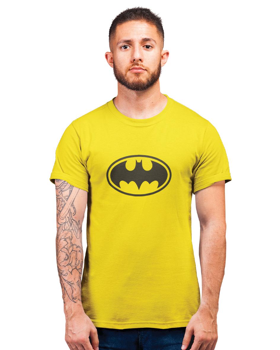 Batman Logo Golden Yellow T-Shirt For Men – THATCHIMP