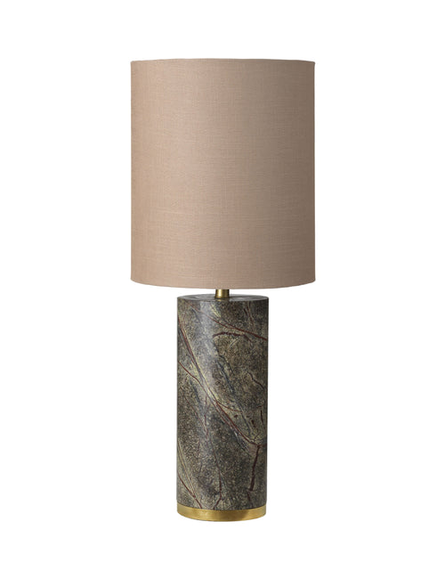 Ella Marmor Lampe i Forest Green m. Taupe Skærm fra Cozy Living