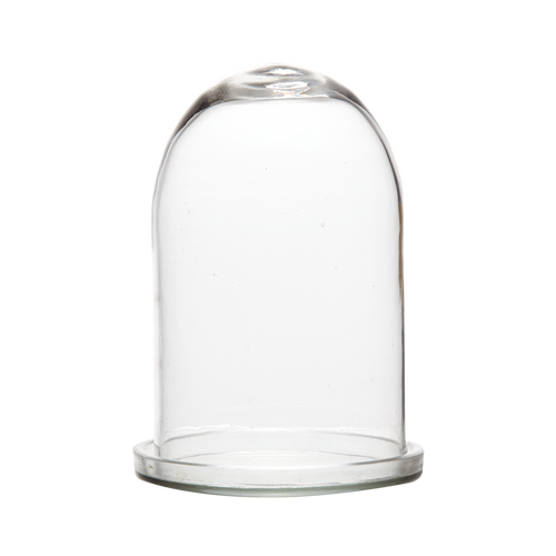 BELLA Glasklokke på Glasfad fra Affari of Sweden, Ø11xH19 cm