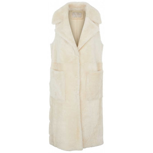 Lang Vest i den Fineste Shearling Lammeskindspels.