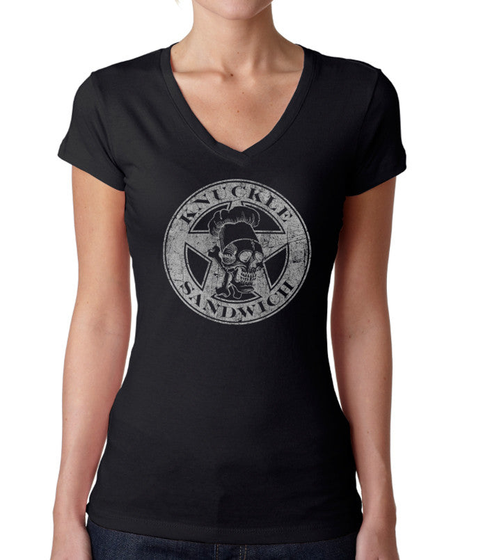 Knuckle Sandwich by Guy Fieri - Women's V-Neck - Black – Flavour Gallery