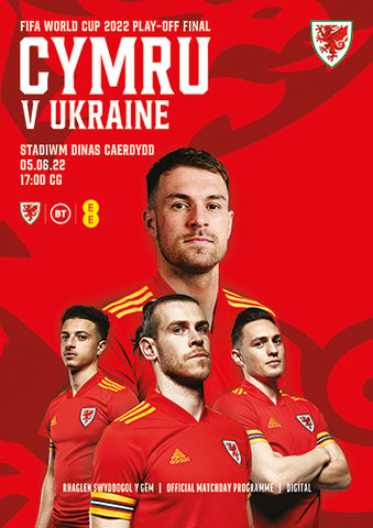 Cymru (Wales) v Ukraine FIFA World Cup 2022 European Qualifying Play-Off Final Path A 05.06.22 Digital PDF Programme