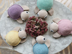 handmade crochet turtles 
