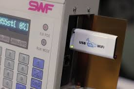 Embroidery machine with wifi