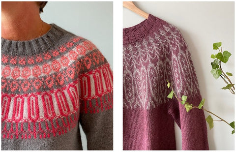 Icelandic sweaters with stranded knitting