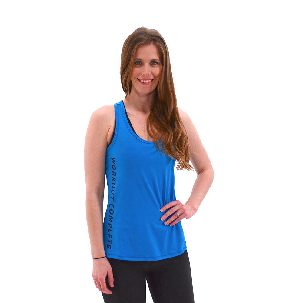 Performance Racerback Tank Cobalt – Workout Complete