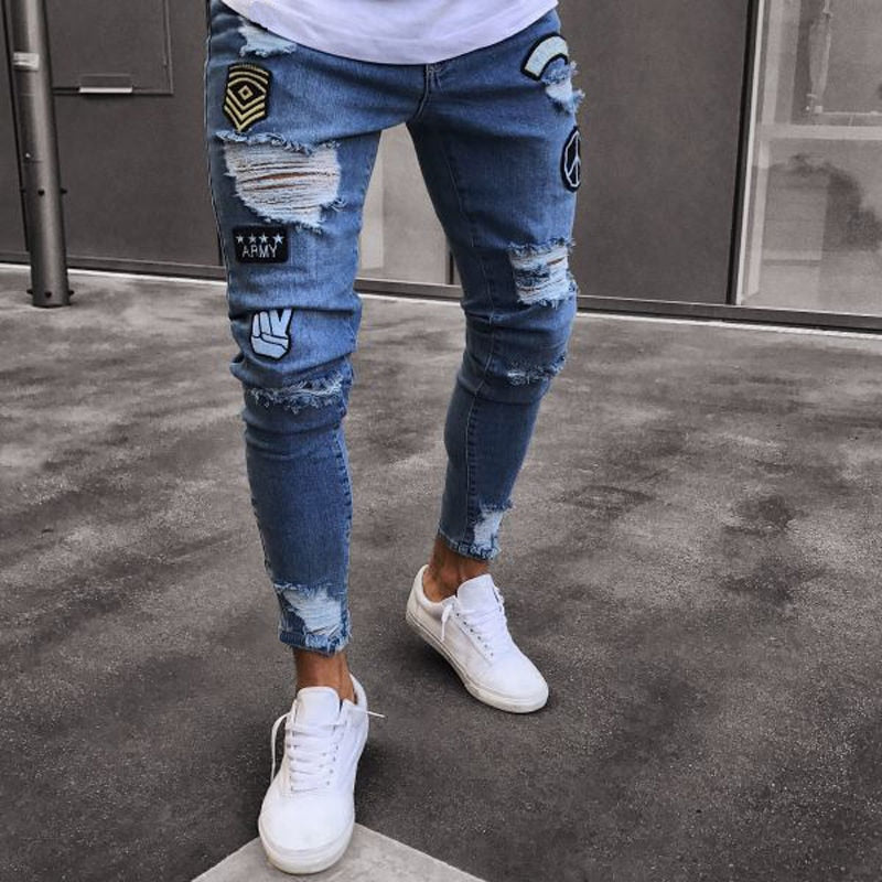 new style damage jeans