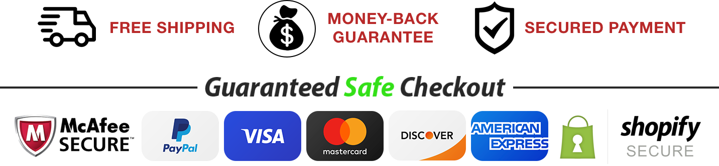 safe checkout powered by stripe and paypal