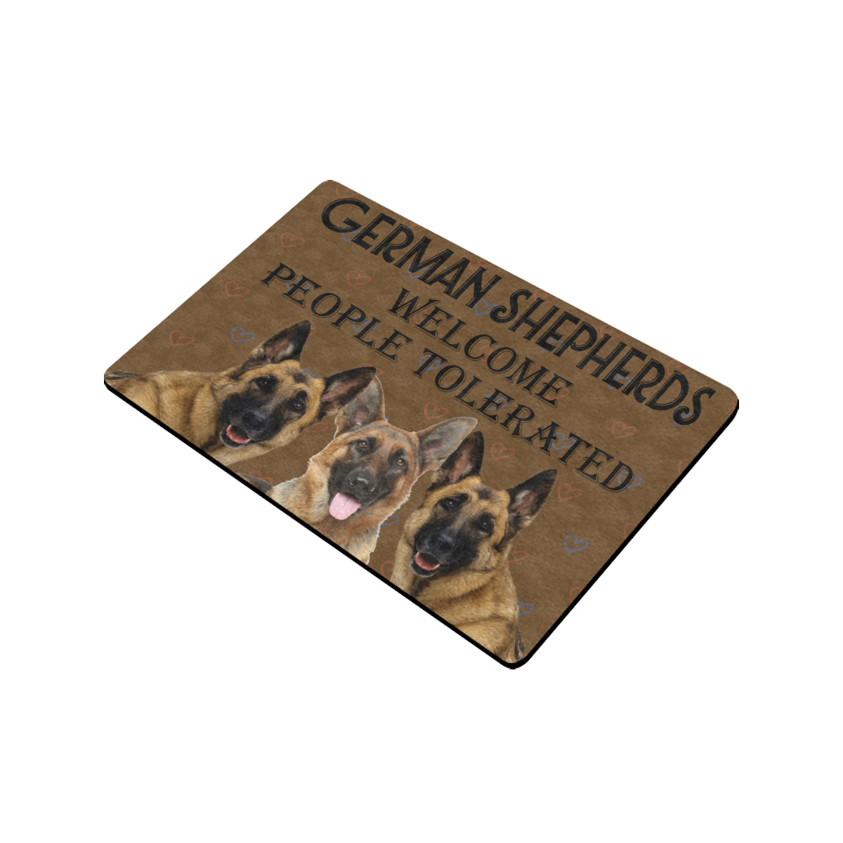 Shn Welcome People Tolerated German Shepherd Rubber Doormat