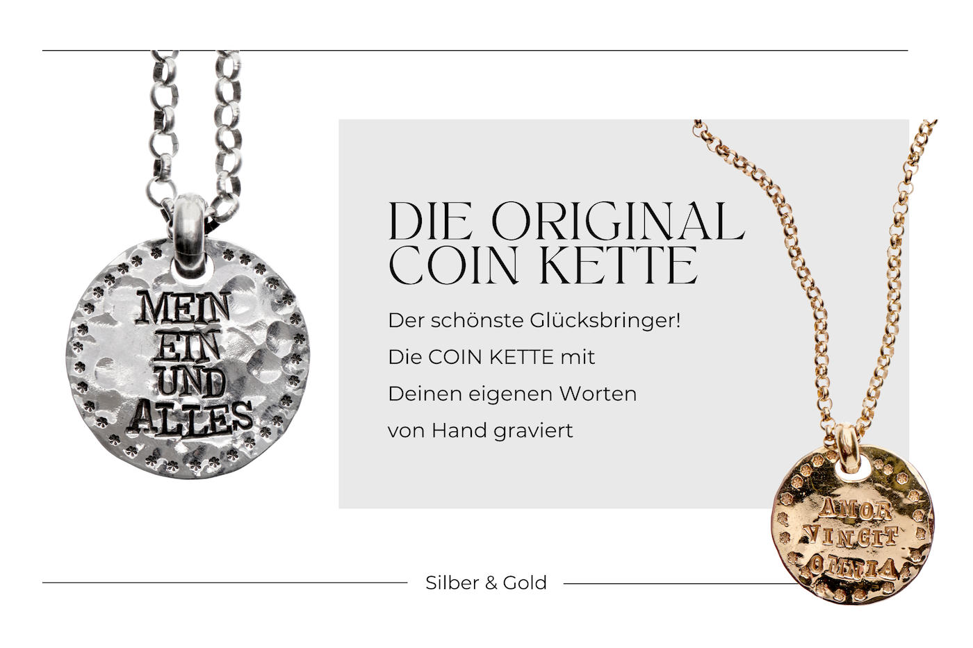 Kette mit Gravur | Coin Small | Goldkette | CAPULET Schmuck Werkstatt München 