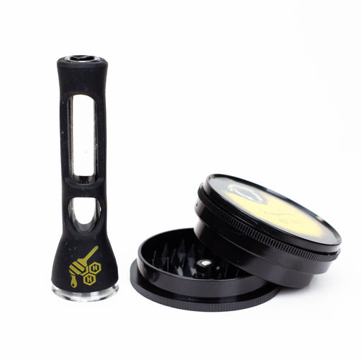 Xhaal, V12 Twisty Glass Bubbler and Grinder Kit