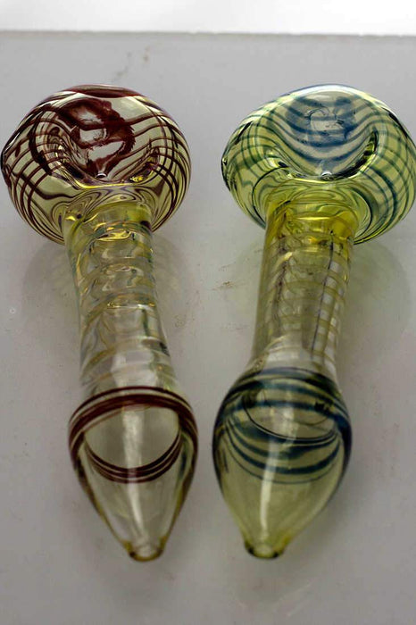 Changing colors spiral glass hand pipe - Bong Outlet.Com