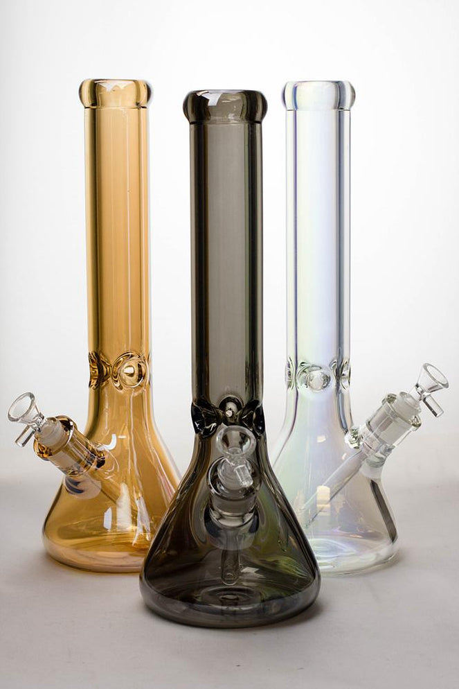 15 In Metallic 9 Mm Glass Beaker Bong — Bong Outletcom 