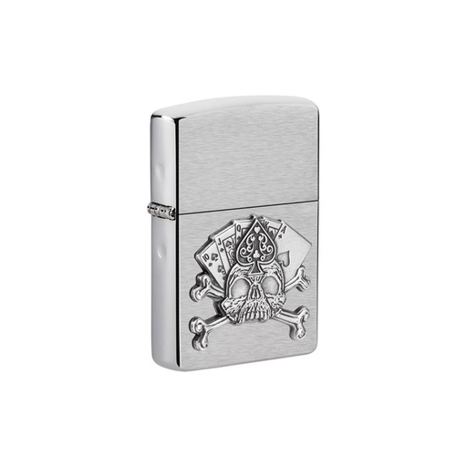 Zippo Lighter, Las Vegas, Dead Man's Hand - Brushed Chrome 80988