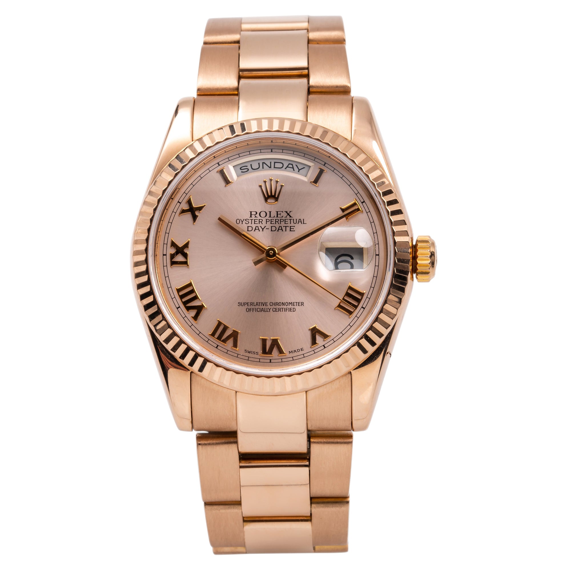 rolex day date pink dial