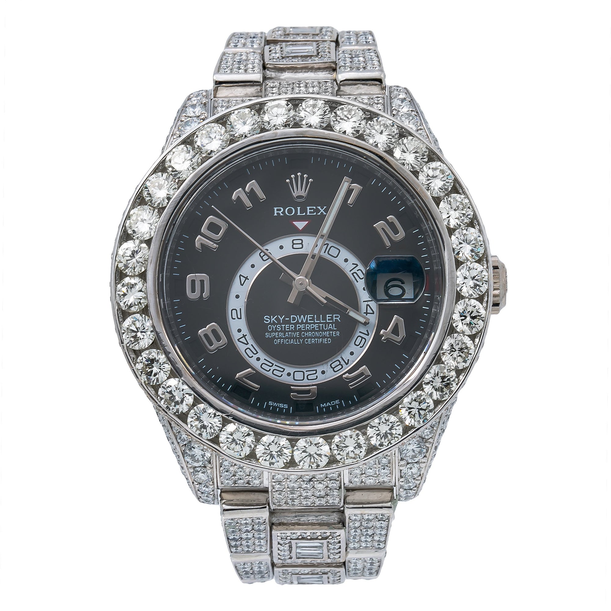 rolex sky dweller diamond bezel