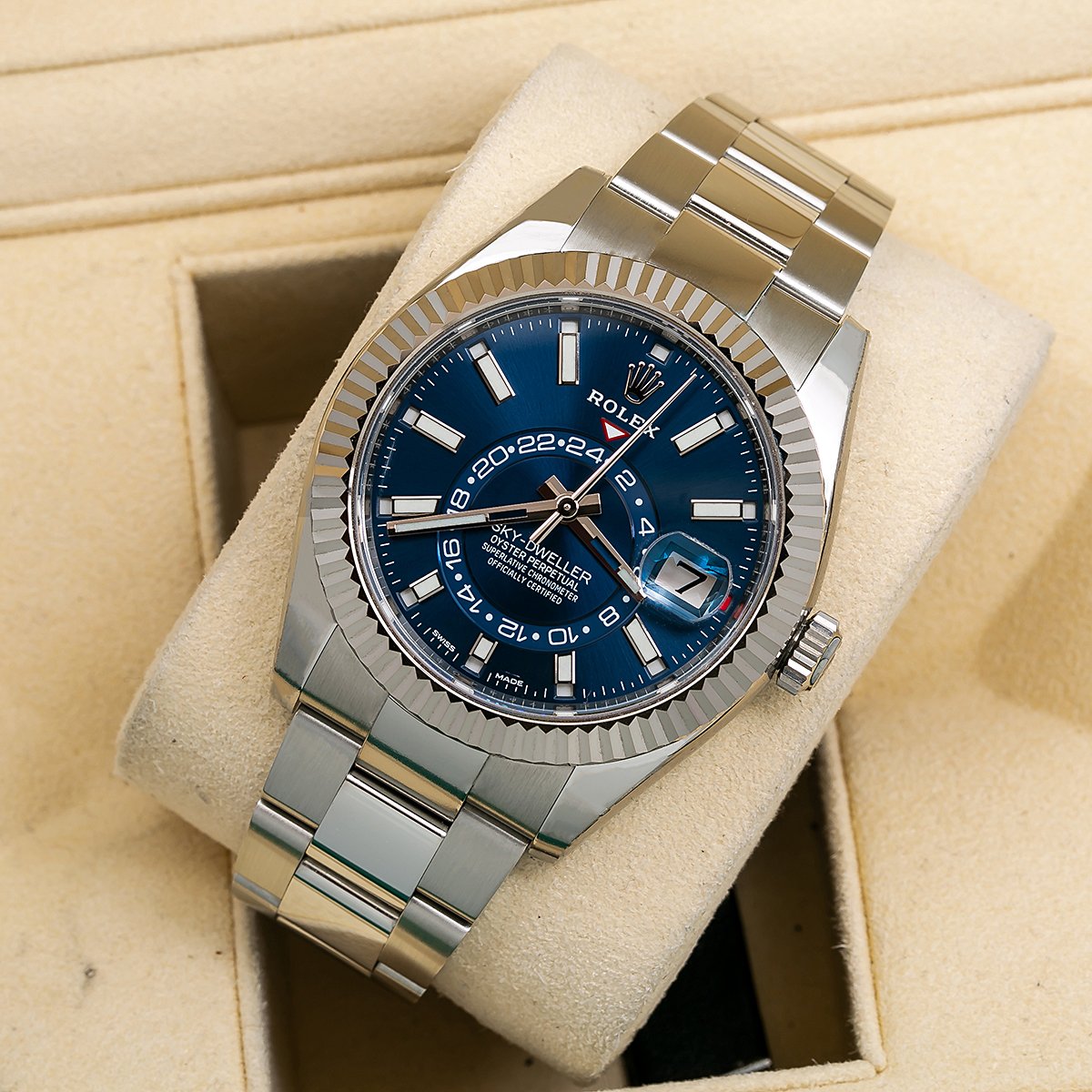 rolex sky dweller blue