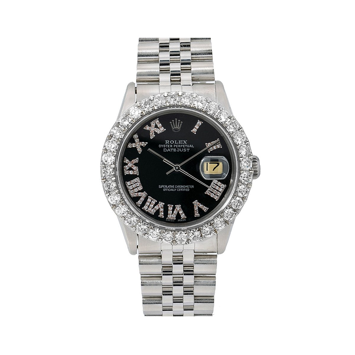 rolex oyster perpetual datejust diamond bezel