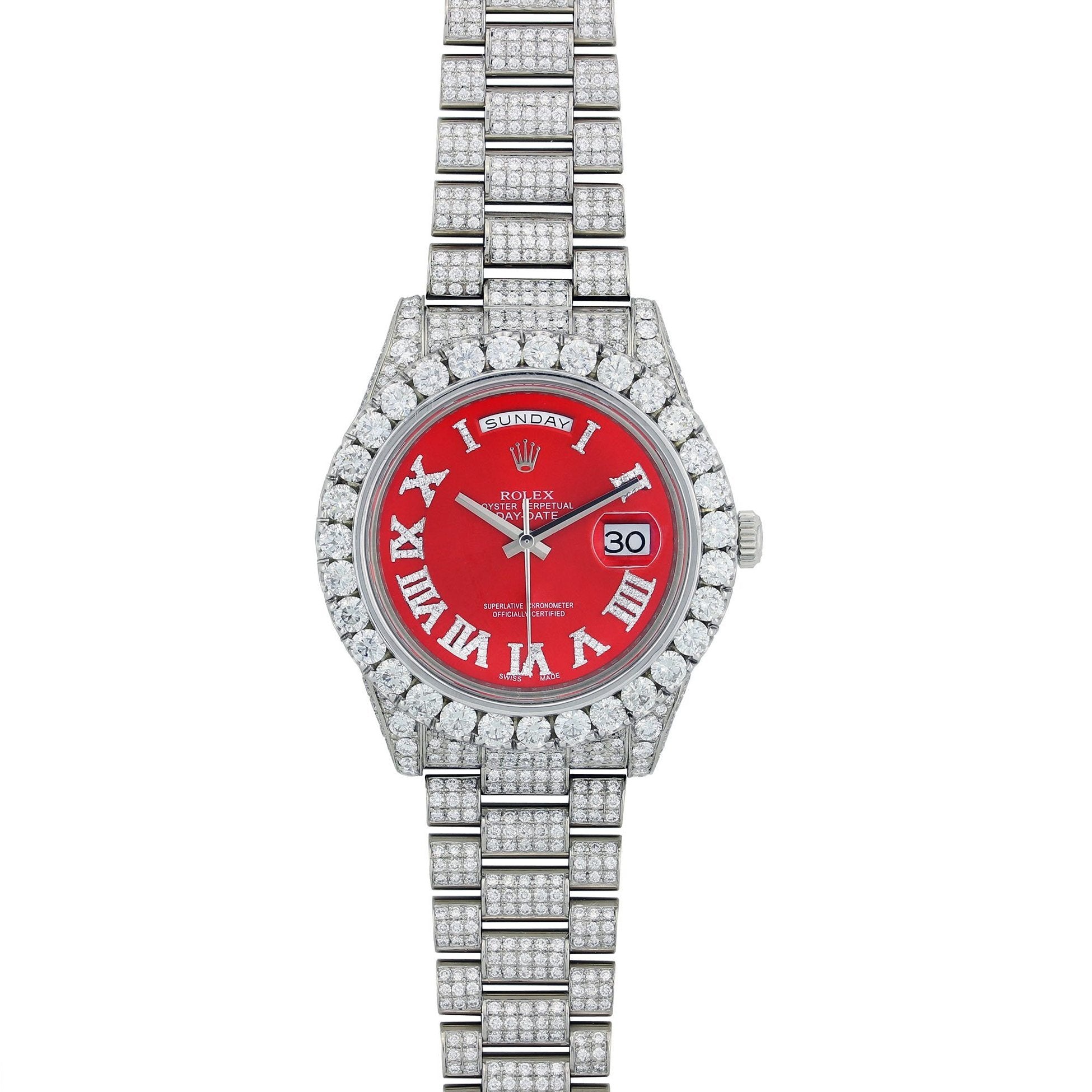 red face diamond rolex