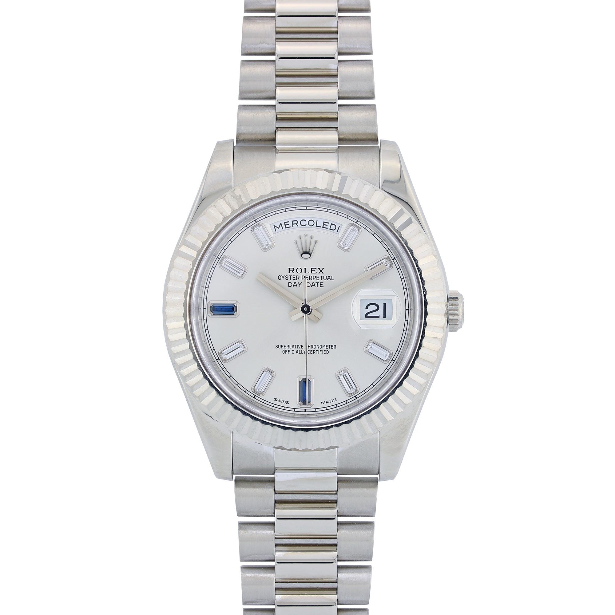 rolex presidential day date white gold