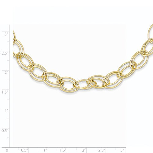 14K Adjustable Oval Link Necklace Available 16"