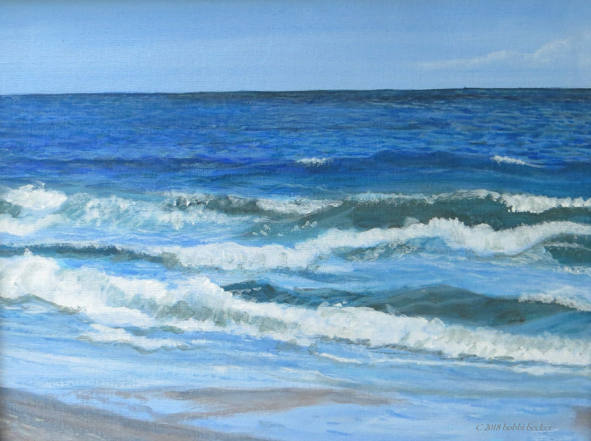 painting beach ocean waves