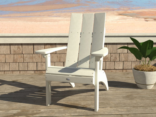 Corolla Comfort Height Adirondack Chair in Coconut White