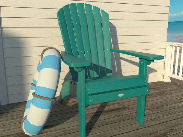 Waterfall Comfort Height Adirondack Chair in Seaglass Blue