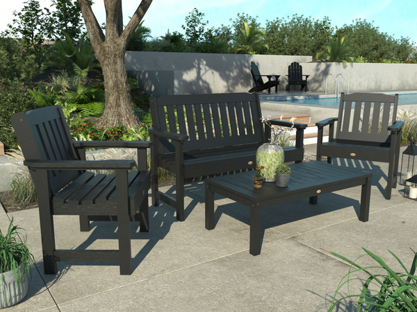 Lehigh Garden Conversation Set in Black