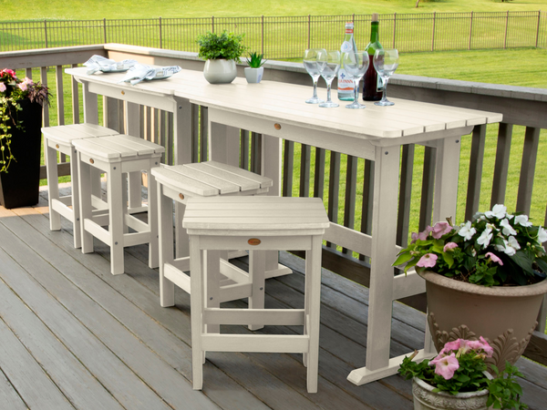 Lehigh Counter Height 6pc Balcony Set in Whitewash