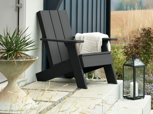 Italica Modern Adirondack Chair in Black