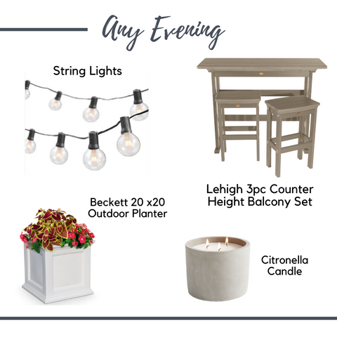 Lehigh 3pc Bar Height Balcony Set Set-Up