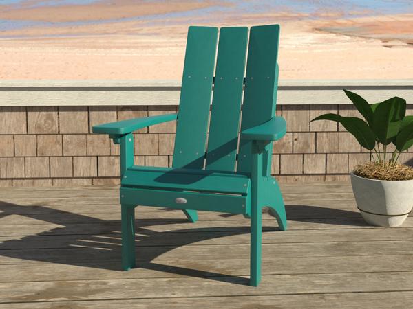 Corolla Comfort Height Adirondack Chair in Seaglass Blue