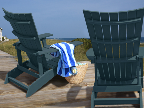 Manhattan Beach Adirondack Chairs in Nantucket Blue