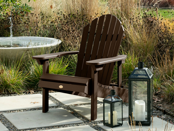 Hamilton Folding and Reclining Adirondack Chair in Weathered Acorn