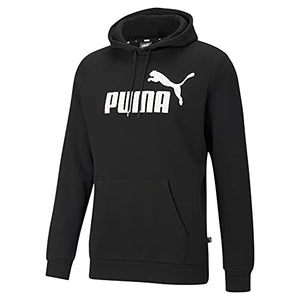 PUMA Men's Essentials Big Logo Fleece Hoodie, Cotton Black, L