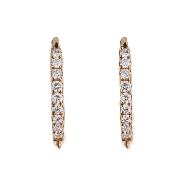 Small Diamond Hoop Earrings in Rose Gold – Burdeen's Estate Jewelry