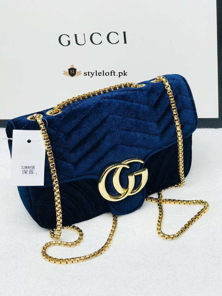 blue gucci purse