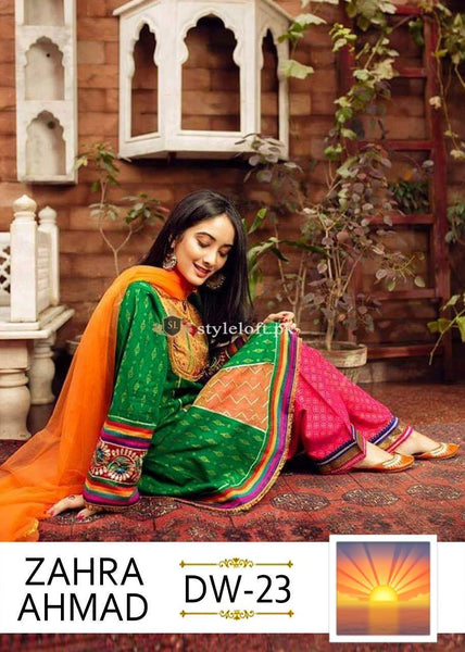 zahra ahmad lawn collection 2019