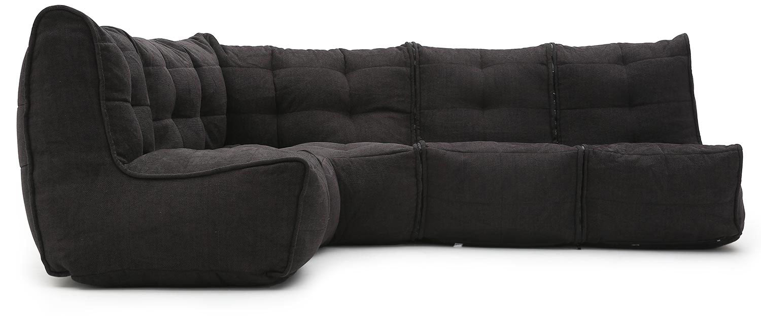 Mod 4 L Sofa Modulsofa Black Sapphire