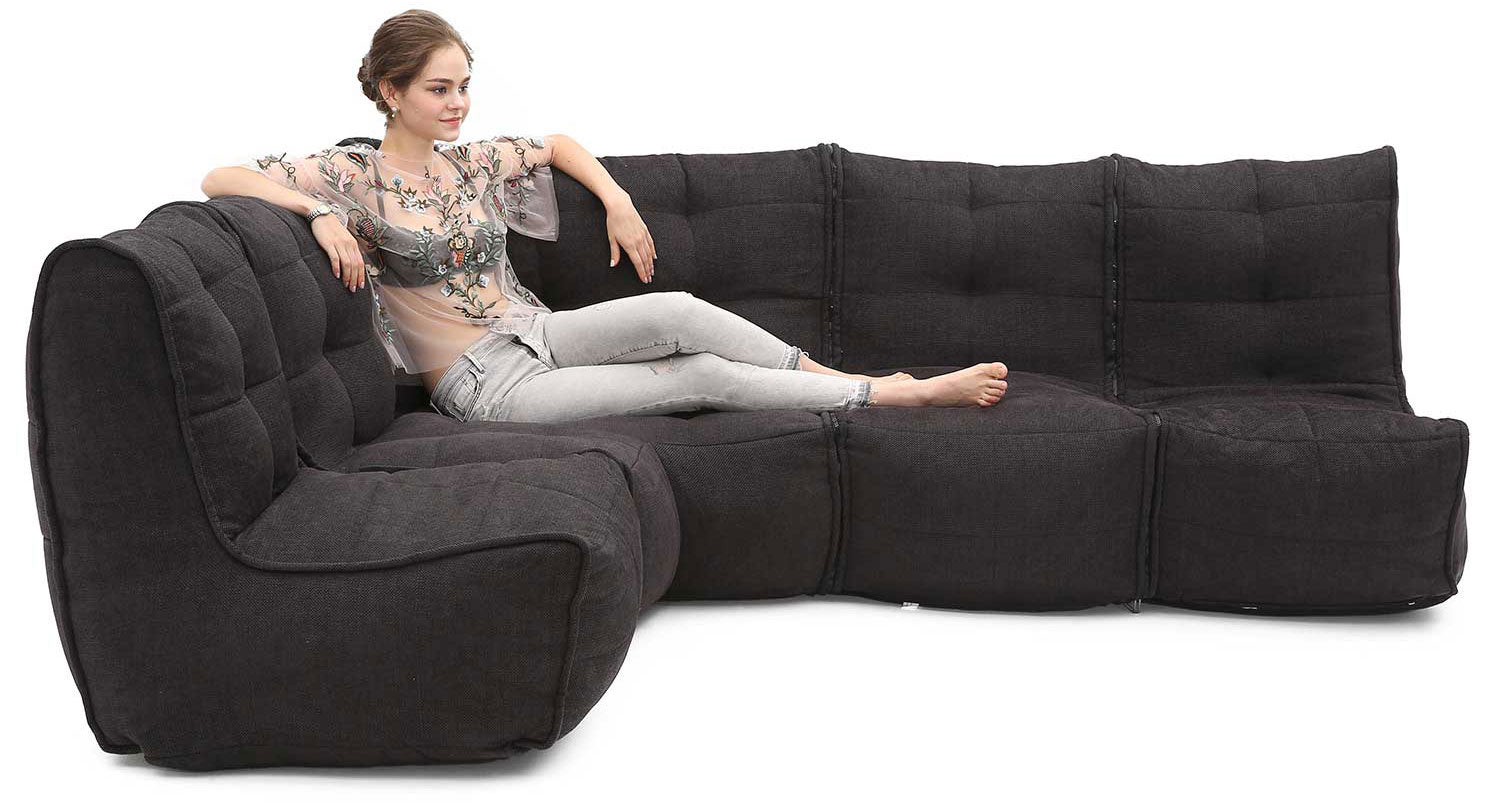 Mod 4 L Sofa Modulsofa Black Sapphire1