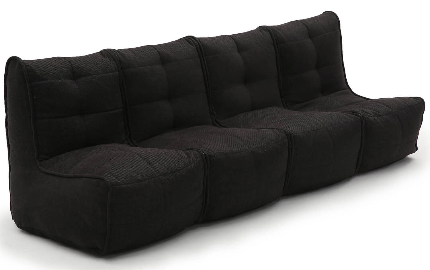 Mod 4 quad soffa modulsofa svart safir