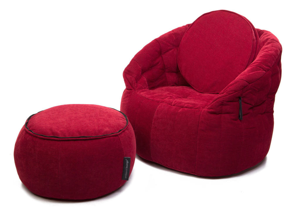 Wing Ottoman Wildberry Deluxe