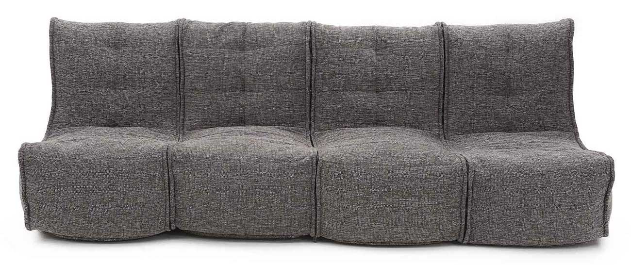 Mod 4 quad soffa modulsofa läckra grå