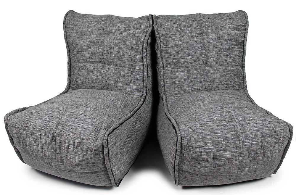 Tvilling soffa modulsofa läckra grå