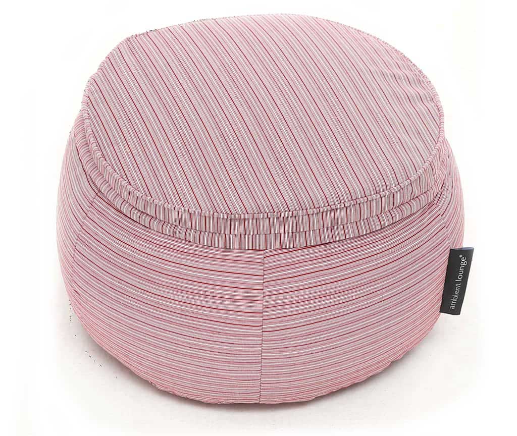 Wing Ottoman Raspberry Polo