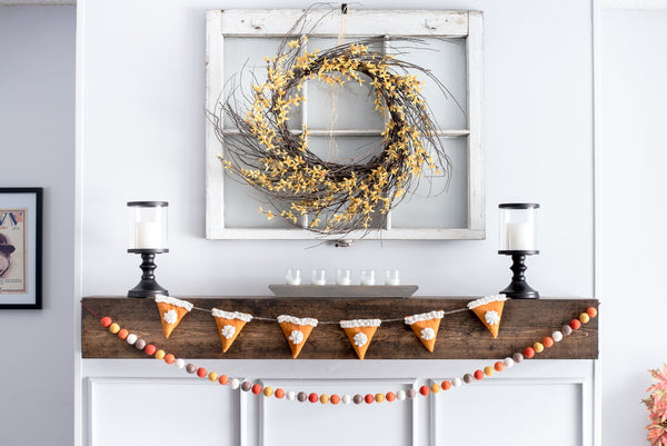 Nivas Pumpkin Spice Ball Felt Garland